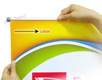 Hanging Banner Cantol Vertical Baner Hang Banners Cetak Hanger Poster Hook Gantung Frame Display Custom Print  