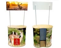 Polycounter Meja Pameran Bongkar Pasang Easy Oval Impraboard Velro Counter Portable  