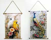 Cetak Poster Kain Tekstil Gulung Potrait Custom Hiasan Dinding Gantung Cantel Hang Fabric Posters Textile Print