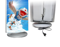 Rotating Lightbox Rotary NeonBox Side 2 Sisi 35X120 Display 35X150 Akrilik Led Moving Stand Putar 