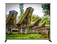 Jumbo Banner Backdrop Telescopic Pipe Display Stand Frame Tension Giant Baner Pole Horizontal Adjustable